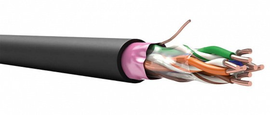 TechnoLAN F/UTP Cat 5e ZHнг(А)-HF 1х2х0,52: Кабель симметричный F/UTP, cat 5e, 1 пара, для внешней прокладки