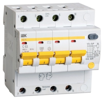 АД14 4Р 16А 30мА (MAD10-4-016-C-030) - Автоматический выключатель дифференциального тока