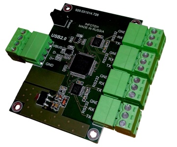 AVT-USB/4RS232 - Промышленный преобразователь USB в RS-232