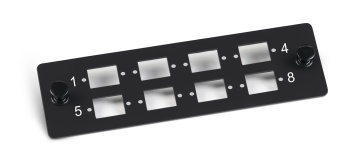 Cabeus FO-FP-8SC-S-BK Адаптерная панель на 8 SC simplex (LC duplex), цвет черный