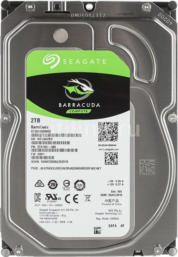 HDD 2000 GB (2 TB) SATA-III Barracuda (ST2000DM008) - Жесткий диск (HDD) для видеонаблюдения