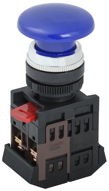 Кнопка AEА-22 "Грибок" синий D=22 мм (BBG30-AEA-K07) - Кнопка