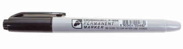Маркер перманентный Crown «Multi Marker Slim» 2 мм, черный, пулевидный (08-8201) - Ручка для маркировки