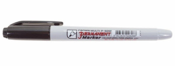 Маркер перманентный Crown «Multi Marker Super Slim» 1 мм, черный, пулевидный (08-8001) - Ручка для маркировки