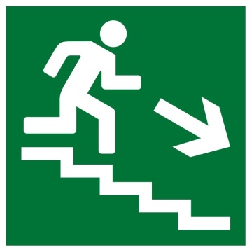 Плёнка (Е-13) направление к эвакуационному выходу по лестнице вниз - Пленка