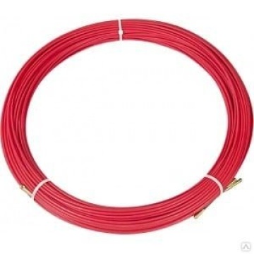 Протяжка кабельная (мини УЗК в бухте), стеклопруток, d=3,5 мм 7 м красная (47-1007) - Протяжка кабельная