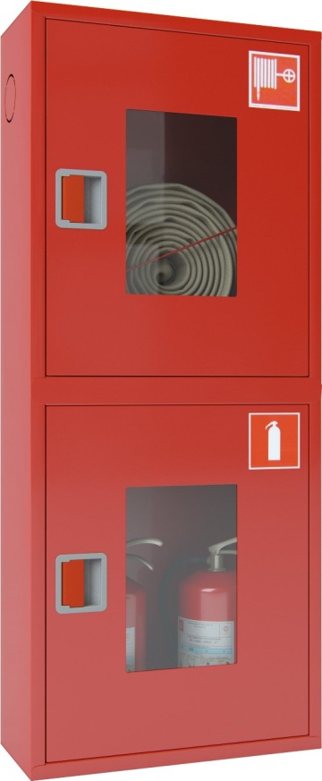 Ш-ПК-003-21 «Т» НОК (ПК-320-21НОК) - Шкаф пожарный навесной со стеклом красный