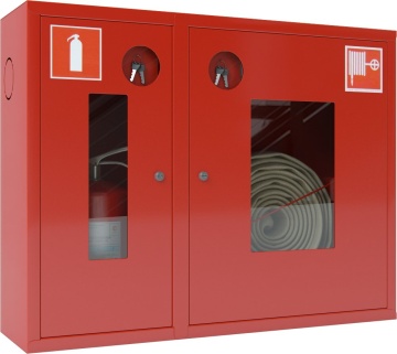Ш-ПК-О-002 «Т» НОК (ПК-315НОК) - Шкаф пожарный навесной со стеклом красный