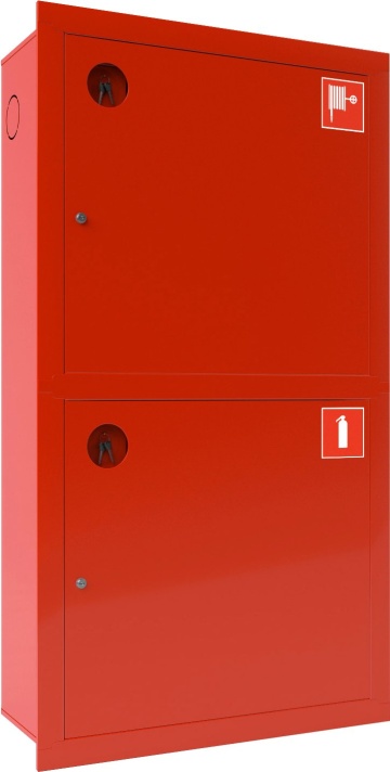 Ш-ПК-О-003 «Т» ВЗК (ПК-320ВЗК) - Шкаф пожарный встраиваемый закрытый красный