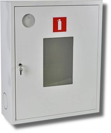 Ш-ПО-113НОБ - Шкаф пожарный навесной со стеклом белый