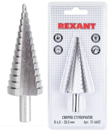 Сверло по металлу ступенчатое 4,0-30,0 мм 98 mm 62 HRC Kranz (KR-12-6602) - Сверло по металлу шлифованное