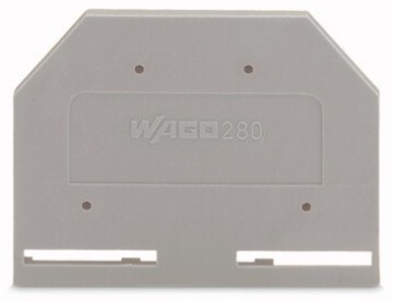 WAGO 280-301 торцевая пластина серая - Торцевая и промежуточная пластина