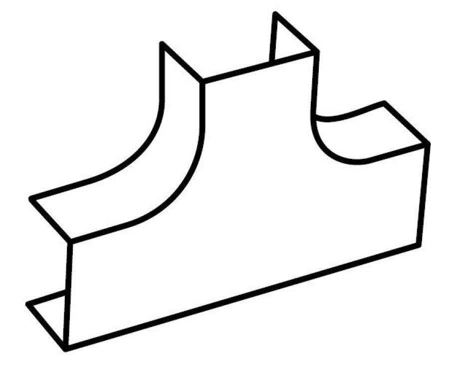 Тройник Угол Т-образный 25х16 плавный RMT стандарт TIA (72405R)