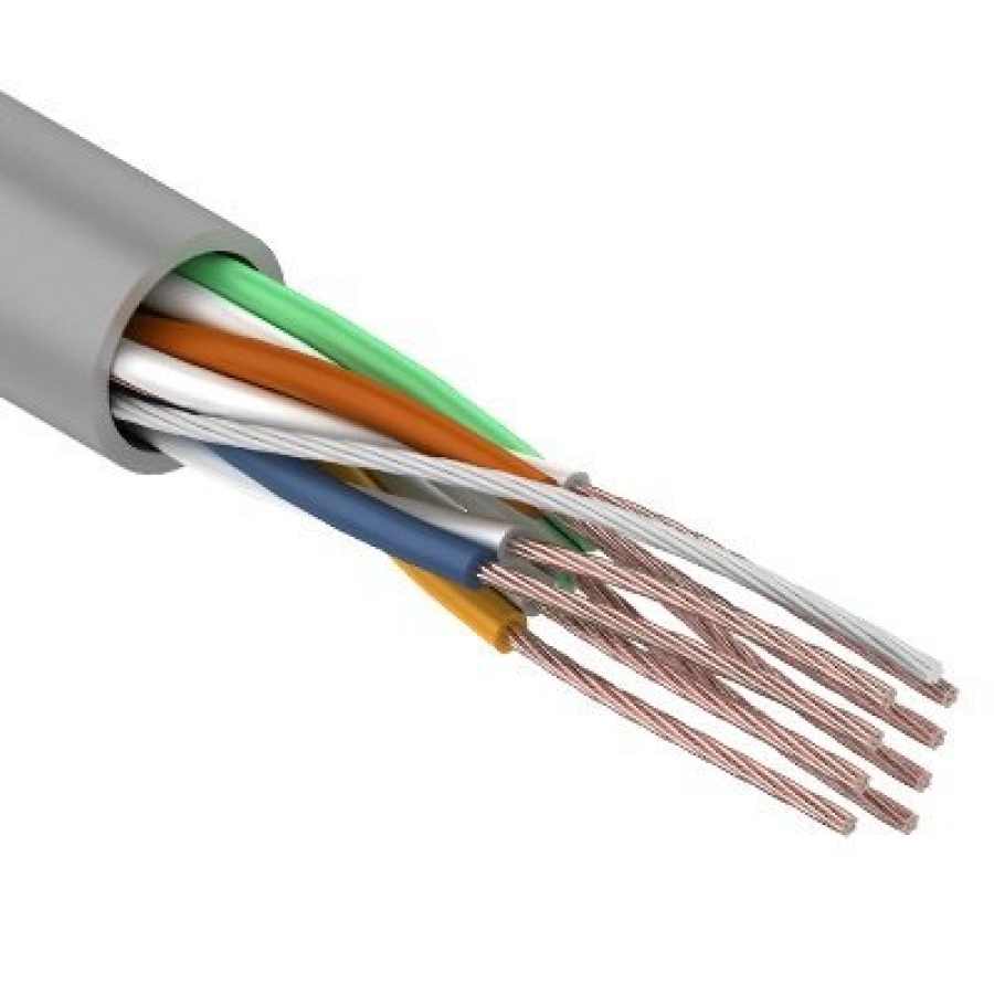 U/UTP 4PR 24AWG, CAT5e, STRANDED 305м REXANT (01-0044) - Кабель медный многожильный UTP CAT5e 4x2x0.50, 305м, для внутренней прокладки