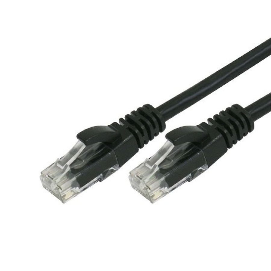 Патч-корд медный WE-52U(0,5m) - Коммутационный шнур медный UTP; CAT5e; 4 пары многожильных проводников 7x0,20 мм; 24AWG; LSZH (LSOH); 0.5 метров; Черный.